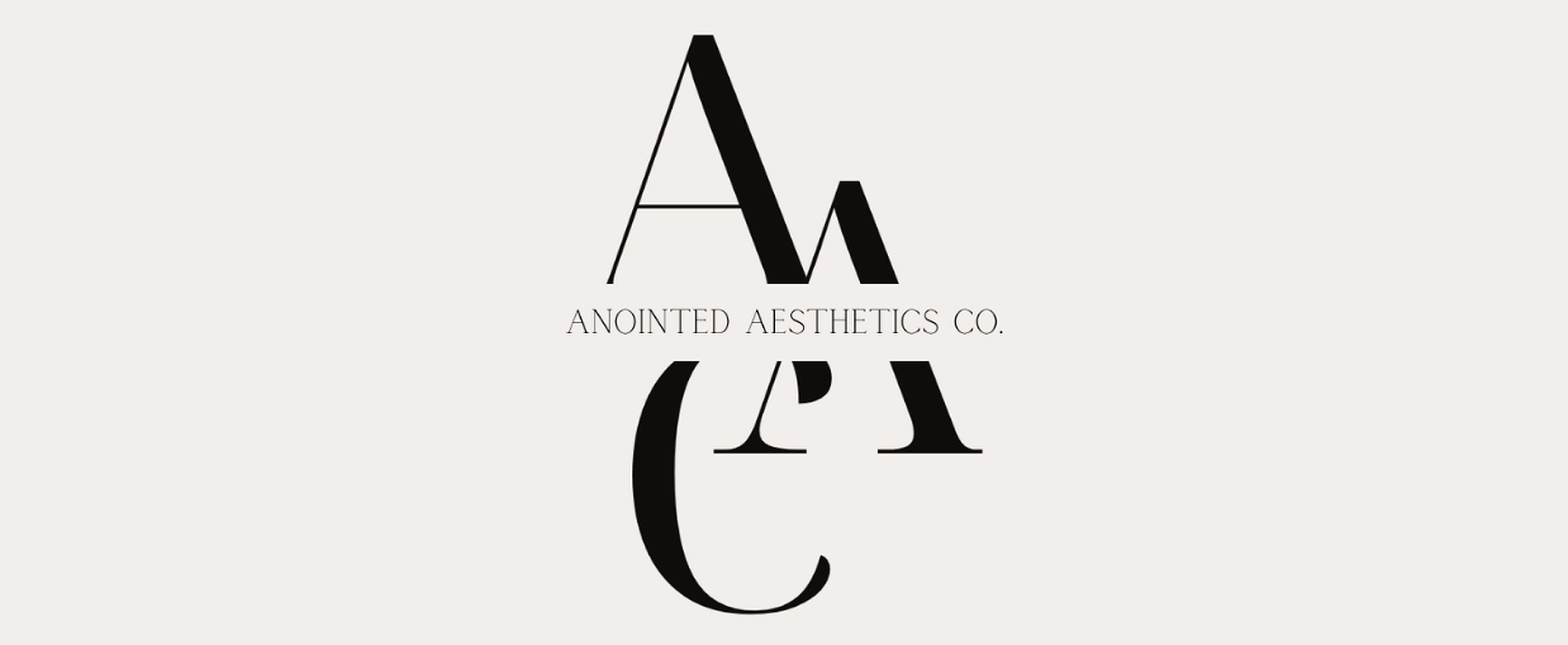 Anointed Aesthetics logo on off white background