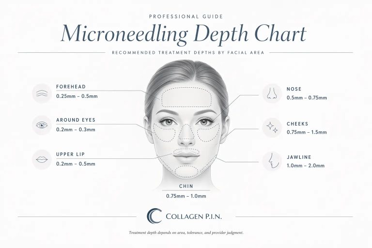 Micro Needling Reference Chart Microneedling Depth Chart & Guide (2026) | CollagenPIN